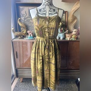 Vintage tropical vacation dress